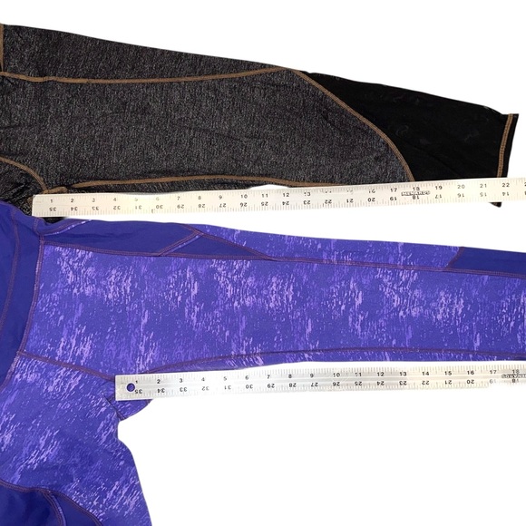 Athleta (2) Leggings Women’s Purple & Grey Cropped Capri Athletic Pants Sz S - Picture 8 of 11